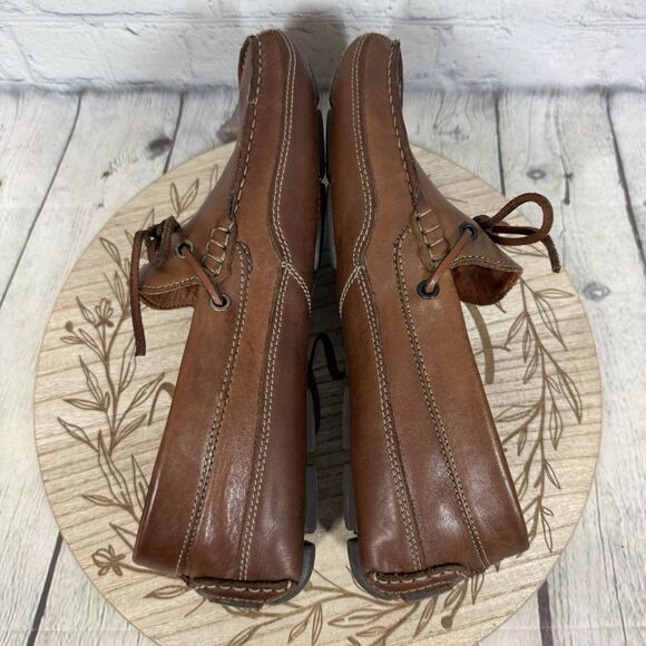 G H Bass Originals Vern Driver Loafer Men Size 8.5 Brown Distressed Leather Shoe main image 4